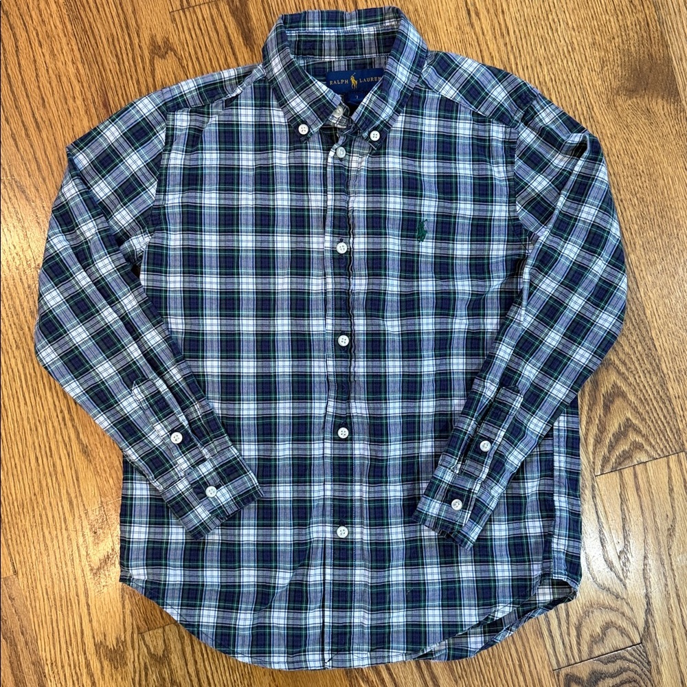 Boy’s Ralph Lauren Button Up/Button Down Shirt. Size 7. Excellent/Like New.